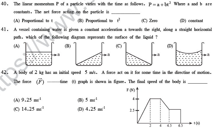 Neet Ug Physics Laws Of Motion Mcqs Multiple Choice Questions 6514